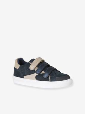 Chaussures-Chaussures fille 23-38-Baskets enfant fille cuir à scratchs