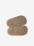 Leather touch-fastening slippers for baby beige - vertbaudet enfant 
