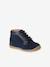 Lace-Up Soft Leather Ankle Boots for Babies, Designed for First Steps blue+navy blue+set blue - vertbaudet enfant 
