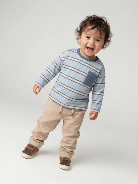 Long-sleeved T-shirt for baby sky blue - vertbaudet enfant 