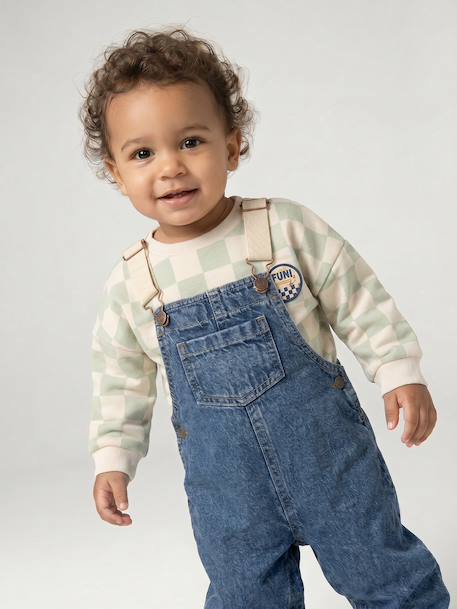 Denim dungarees for baby stone - vertbaudet enfant 
