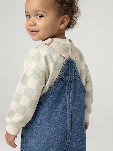 Denim dungarees for baby stone - vertbaudet enfant 