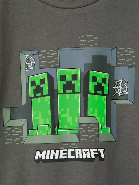 Short-sleeved T-shirt for boys by Minecraft mouse grey - vertbaudet enfant 