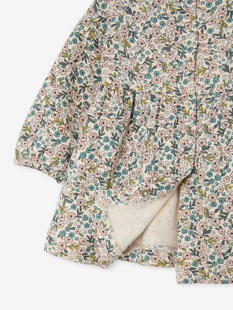 Ensemble bébé fille 3 pièces robe cardigan bandeau bleu grisé+corail+vert+vieux rose - vertbaudet enfant 