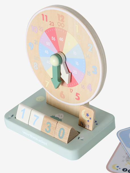 FSC 100% wooden learning clock wood - vertbaudet enfant 