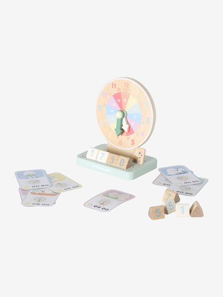 FSC 100% wooden learning clock wood - vertbaudet enfant 