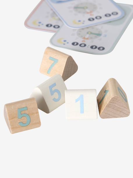FSC 100% wooden learning clock wood - vertbaudet enfant 