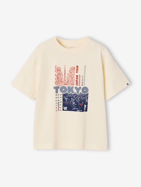 T-shirt manches courtes garçon écru - vertbaudet enfant 