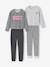 Pack of 2 pyjamas for girls marl grey - vertbaudet enfant 