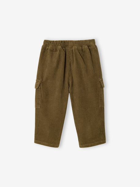 Corduroy trousers for baby boys khaki - vertbaudet enfant 
