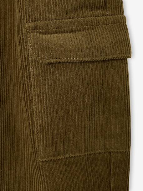 Corduroy trousers for baby boys khaki - vertbaudet enfant 