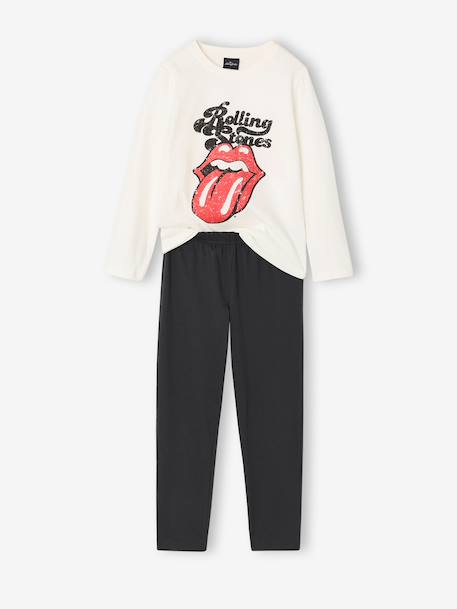 Pyjama Rolling Stones fille anthracite - vertbaudet enfant 
