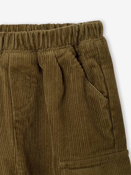 Corduroy trousers for baby boys khaki - vertbaudet enfant 