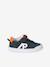 Leather trainers with elasticated laces for boys navy blue - vertbaudet enfant 