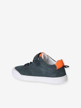 Basket garçon cuir lacets élastiqués - vertbaudet enfant -Basket garçon cuir lacets élastiqués