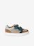 Leather trainers with touch-fastening straps for boys set brown - vertbaudet enfant 