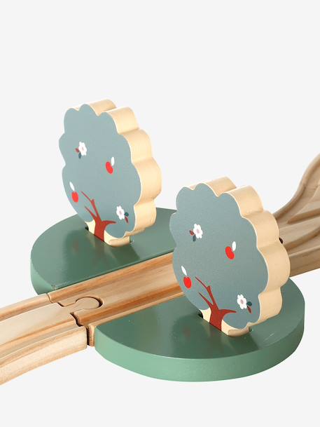 FSC 100% 55-piece wooden train set wood - vertbaudet enfant 