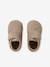 Chaussons bébé garçon cuir à scratch beige+marron - vertbaudet enfant 