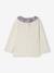 Long-sleeved T-shirt with frilled collar for baby girls ecru - vertbaudet enfant 