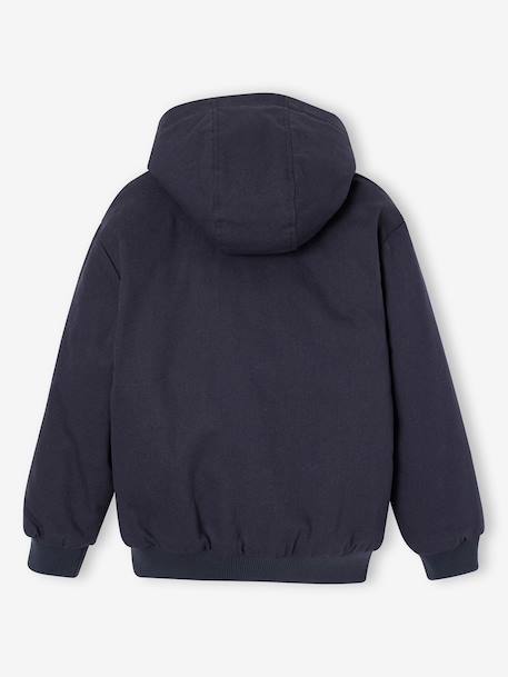Blouson garçon en toile caramel+gris ardoise - vertbaudet enfant 