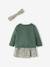 Ensemble bébé fille 3 pièces robe cardigan bandeau bleu grisé+vert+vieux rose - vertbaudet enfant 