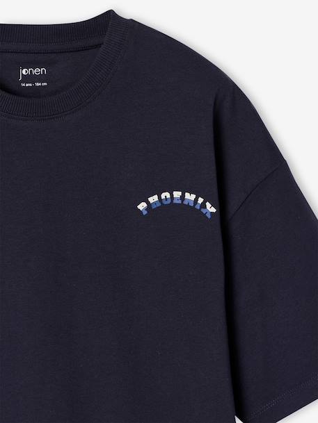 T-shirt garçon oversize Phoenix blanc chiné+gris ardoise - vertbaudet enfant 