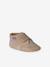 Chaussons bébé garçon cuir à scratch beige+marron - vertbaudet enfant 