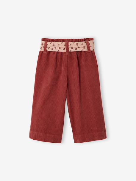 Wide-leg trousers for baby girls brown - vertbaudet enfant 