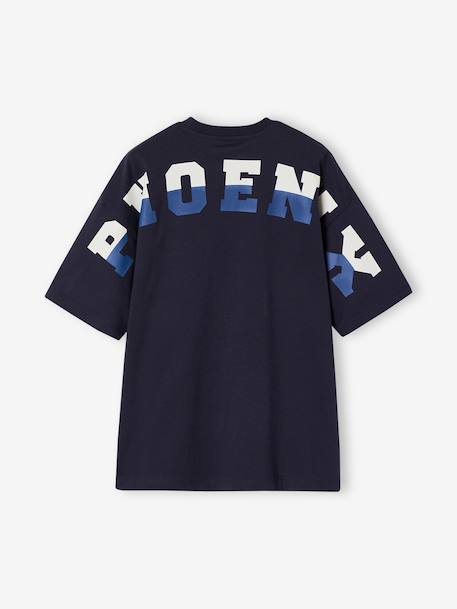 T-shirt garçon oversize Phoenix blanc chiné+gris ardoise - vertbaudet enfant 