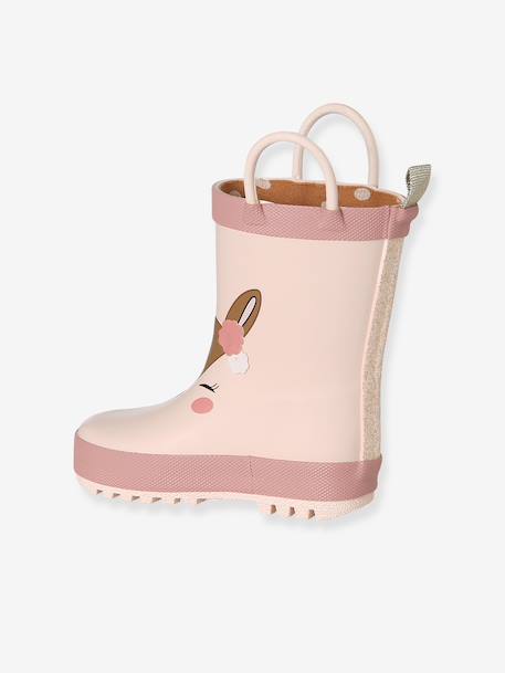 Bottes de pluie imprimées bébé beige+beige imprimé+bleu imprimé - vertbaudet enfant 