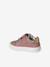 Trainers with leather velcro straps for babies gold+rosy+white - vertbaudet enfant 