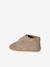 Chaussons bébé garçon cuir à scratch beige+marron - vertbaudet enfant 