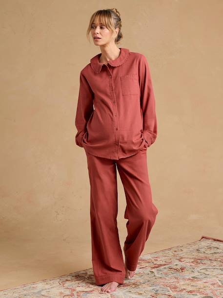 2-piece maternity pyjamas terracotta - vertbaudet enfant 