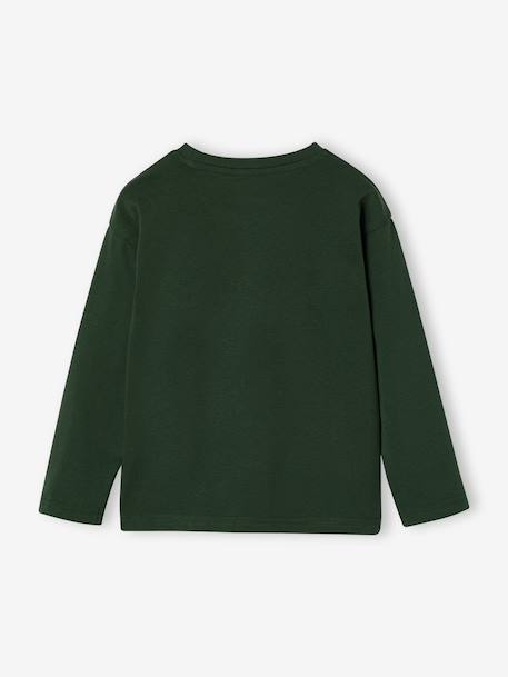 T-shirt manches longues garçon marine+vert - vertbaudet enfant 