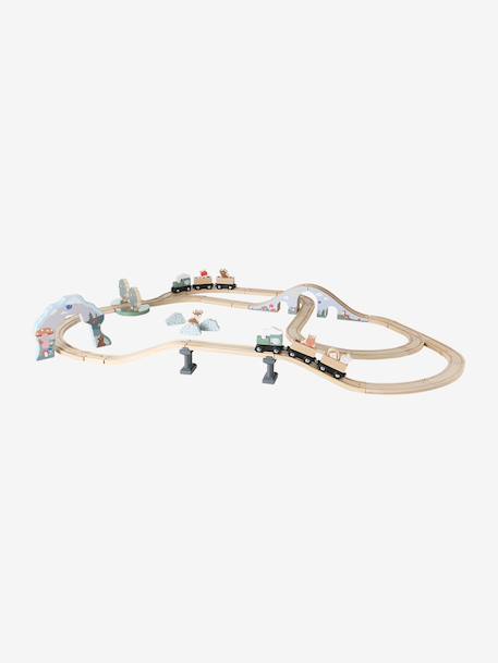 Circuit de train 55 pièces en bois FSC® bois - vertbaudet enfant 