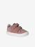 Trainers with leather velcro straps for babies gold+rosy+white - vertbaudet enfant 
