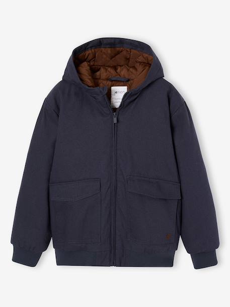 Canvas Jacket, JONEN caramel+slate grey - vertbaudet enfant 