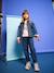 Denim jacket with corduroy collar for girls medium blue - vertbaudet enfant 
