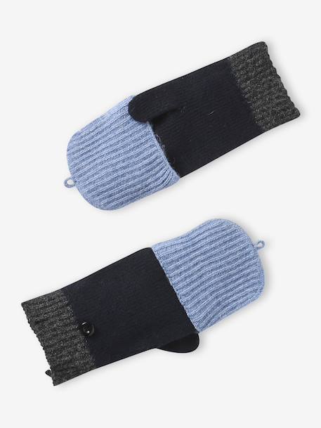 3-piece hat, snood and mittens set for boys navy blue - vertbaudet enfant 