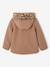 Manteau fille à capuche camel+marine - vertbaudet enfant 