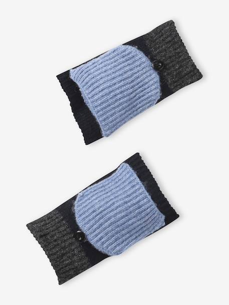 3-piece hat, snood and mittens set for boys navy blue - vertbaudet enfant 