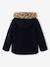 Manteau fille à capuche camel+marine - vertbaudet enfant 