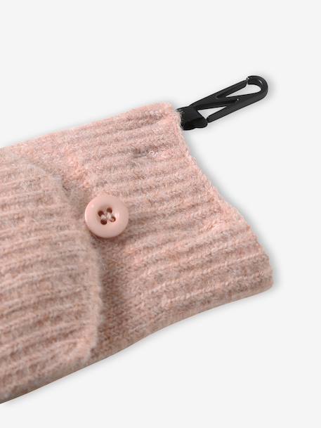 Hat, snood and mitten set for girls sand beige - vertbaudet enfant 
