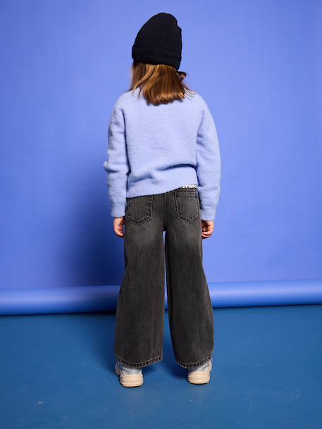 Button-through cardigan with long sleeves for girls blue+bordeaux red+rose - vertbaudet enfant 