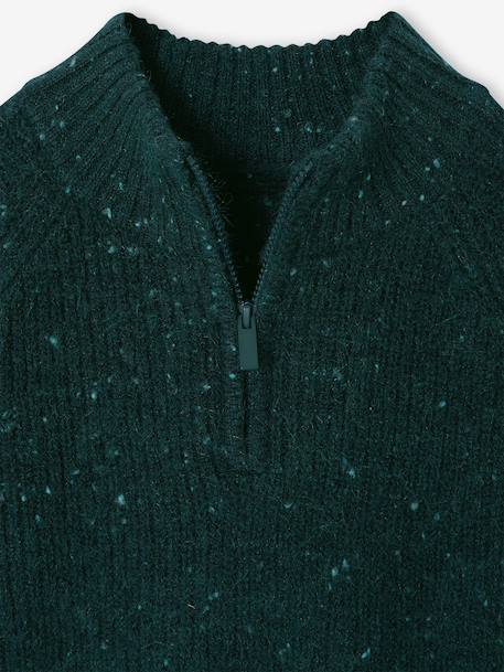 High neck jumper for boys marl blue - vertbaudet enfant 