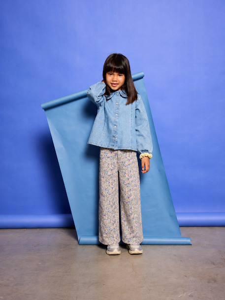 Pantalon large fille lilas - vertbaudet enfant 