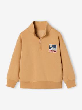 -Sweatshirt with trucker collar for boys