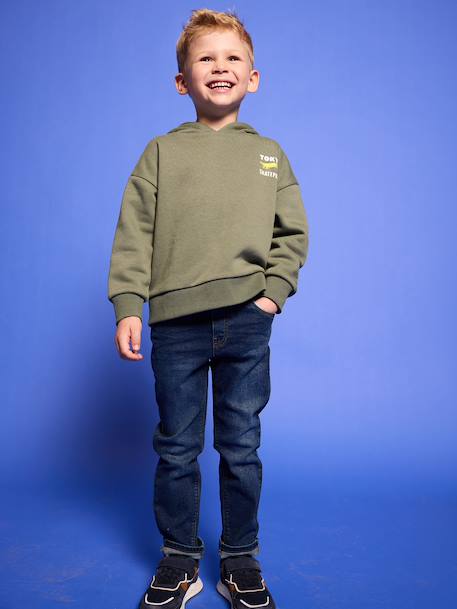 Pack of 2 Slim Leg Jeans with Elasticated, Adjustable Waist denim grey+double stone+stone - vertbaudet enfant 