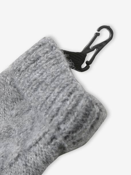 Baby hat, snood and mittens set marl grey - vertbaudet enfant 