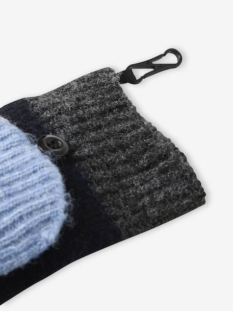 Ensemble bonnet, snood et mitaines navy blue - vertbaudet enfant 